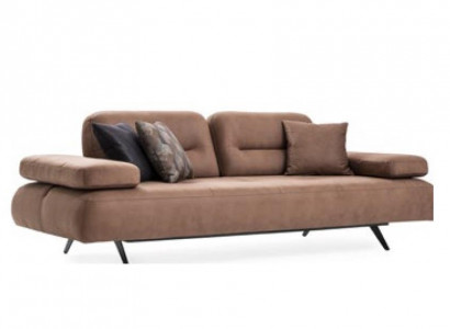 Design 3-seater sofa brown couch upholstery big luxury couches sofas textile seat new